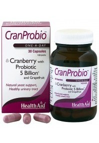 CRAN PROBIO ( probiotiócos + Arándano rojo + pomelo ) 30 Vcáps HEALTHAID